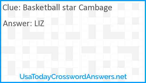 Basketball star Cambage Answer