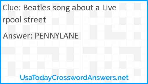 Beatles song about a Liverpool street Answer