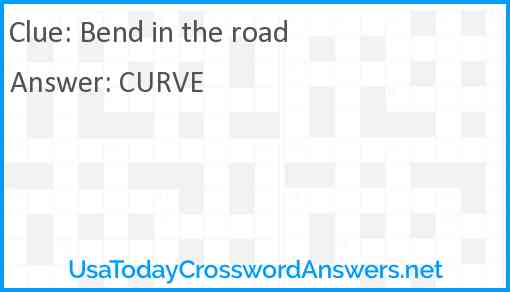 Bend in the road Answer