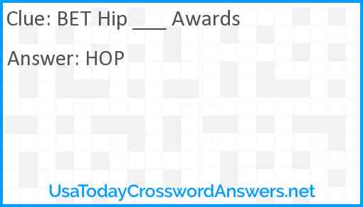 BET Hip ___ Awards Answer