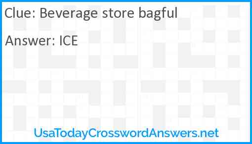Beverage store bagful Answer