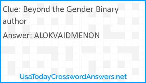 Beyond the Gender Binary author Answer
