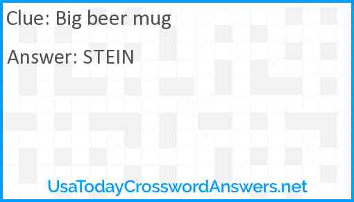 Big beer mug Answer