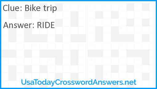 Bike trip Answer