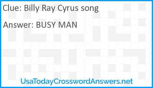 Billy Ray Cyrus song Answer
