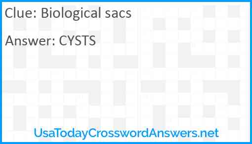 Biological sacs Answer