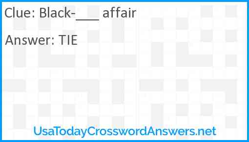 Black-___ affair Answer