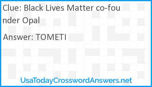 Black Lives Matter co-founder Opal Answer