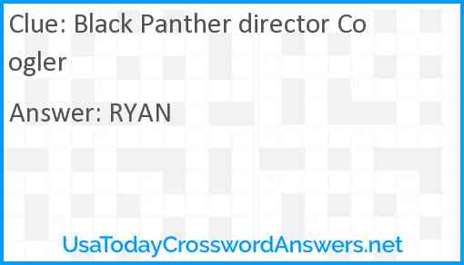 Black Panther director Coogler Answer
