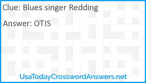 Blues singer Redding Answer