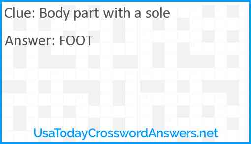 Body part with a sole Answer