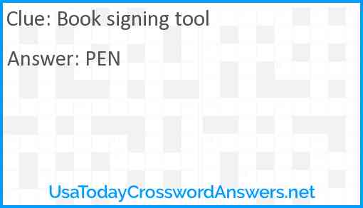 Book signing tool Answer