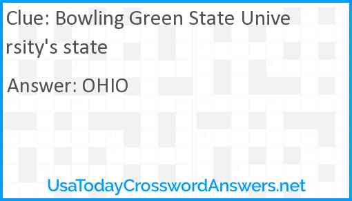 Bowling Green State University's state Answer