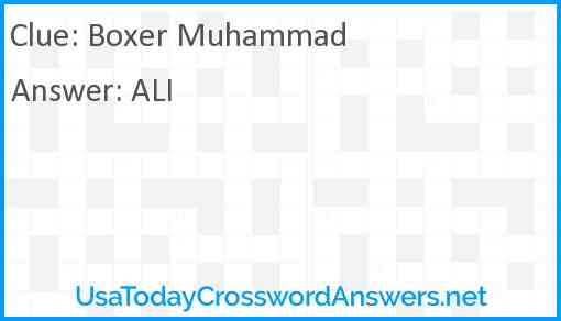 Boxer Muhammad Answer