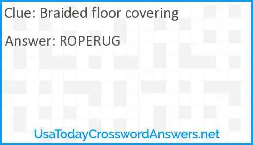 Braided floor covering Answer