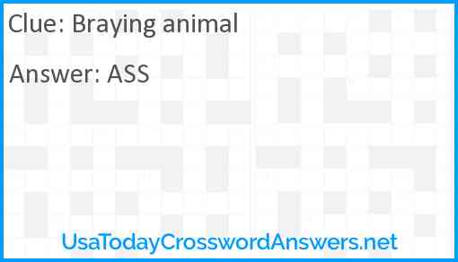 Braying animal Answer