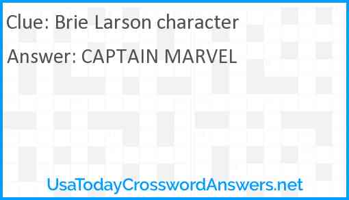 Brie Larson character Answer
