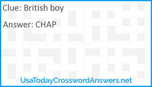 British boy Answer