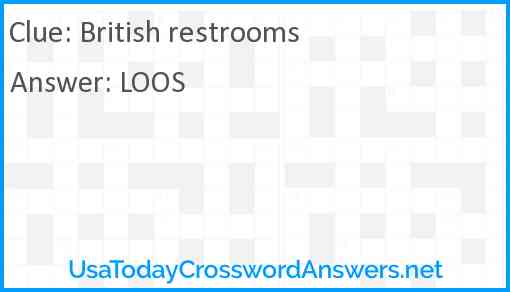 British restrooms Answer