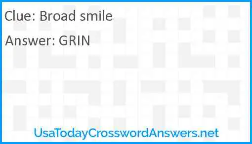 Broad smile Answer