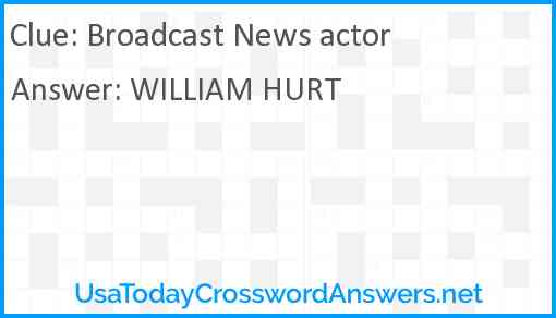 Broadcast News actor Answer