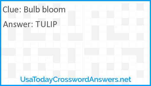 Bulb bloom Answer