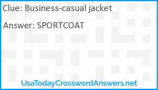 Business-casual jacket Answer