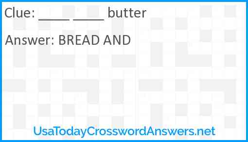 ___ butter Answer