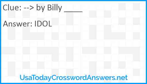 --> by Billy ____ Answer