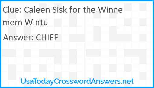 Caleen Sisk for the Winnemem Wintu Answer