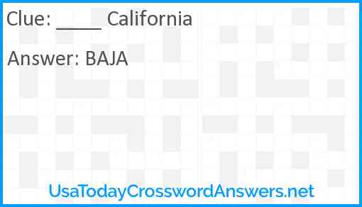 ____ California Answer