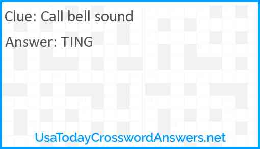 Call bell sound Answer