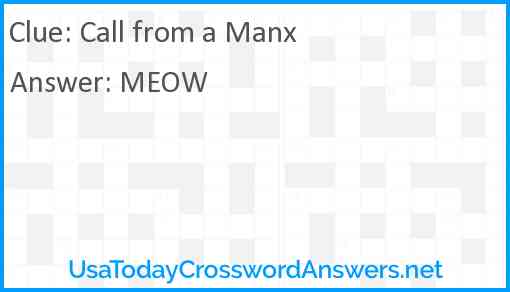 Call from a Manx Answer