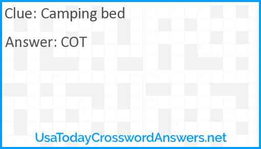 Camping bed Answer