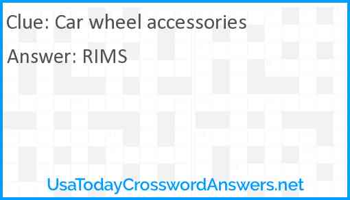 Car wheel accessories Answer