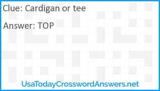 Cardigan or tee Answer