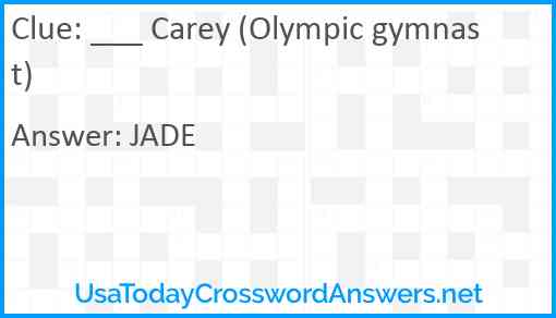 ___ Carey (Olympic gymnast) Answer