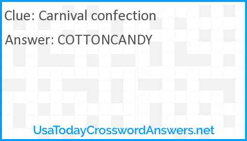 Carnival confection Answer