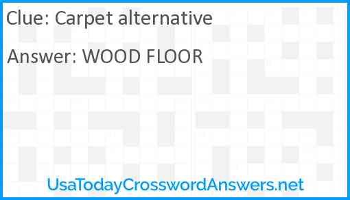 Carpet alternative Answer