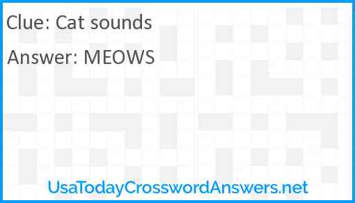 Cat sounds Answer