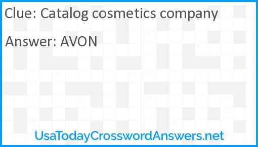 Catalog cosmetics company Answer