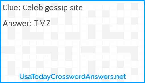 Celeb gossip site Answer
