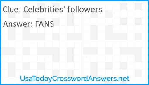 Celebrities' followers Answer