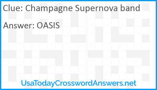 Champagne Supernova band Answer