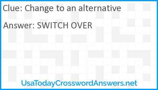 Change to an alternative Answer