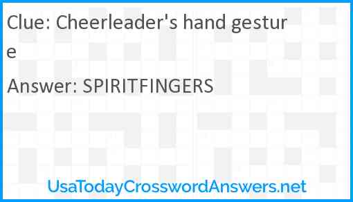 Cheerleader's hand gesture Answer