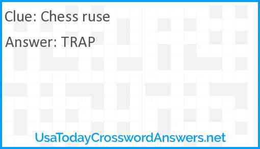 Chess ruse Answer