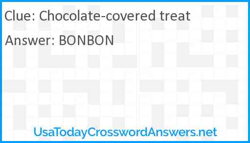 Chocolate-covered treat Answer