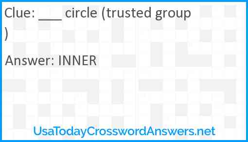 ___ circle (trusted group) Answer