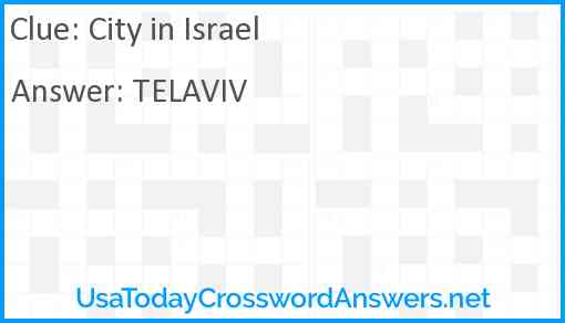 City in Israel Answer